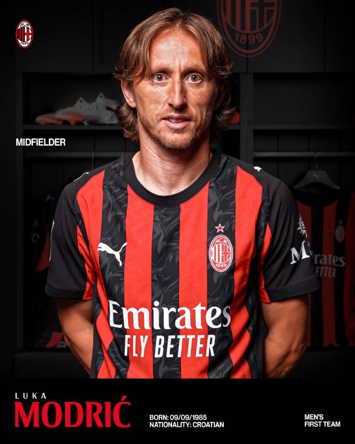 官方公告！ 39歲的莫德里克（Modric）穿著14號球衣加入AC Milan 成為自由球員